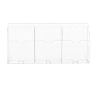 INOOMP Acrylic 3-slot Wall Mounted Remote Control Holder and Mobile Phone Charging Stand, Organizer Rack for Air Conditioner Controllers and Tv Media Accessories, Self-adhesive Storage