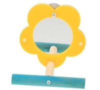 INOOMP Acrylic Bird Mirror for Parrots Safe Durable Self Enjoyment Stand Bar Ladder Swing Suitable for African Grey Cockatiel Budgie and Caged Birds