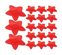 INOOMP Adhesive Bandages PVC Red 20pcs Five-Pointed Star Shaped Small Waterproof Plasters with Good Sealing and Easy to Carry for Wound Care for Outdoor and Water Activities