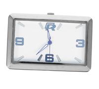INOOMP Adhesive Tiny Analog Car Clock for Dashboard Square Self-stick Ornament with Design Easy Installation for Cars Offices Homes and Schools
