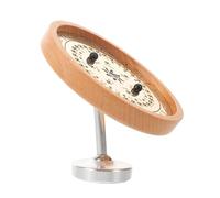 INOOMP Adjustable Daily Desktop Calendar Wooden Calendar for Desk Sundial Shape Vintage Style with Metal Stand Daily Accuracy User Friendly Design Desk Decor Workspace