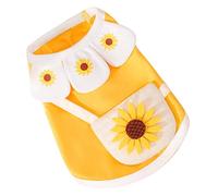 INOOMP Adorable Dog Vest for Fashion Lightweight Two-legged T-shirt for Pets Breathable Material Sleeveless Design for Yellow Sunflower