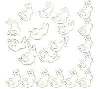 INOOMP Adorable Rabbit Paper Clips 20Pcs Small Decorative Clips Multi-Use Office Supplies Cute Desk Accessories for Document Organization and Bookmarking