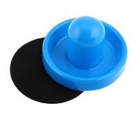 INOOMP Air Hockey Paddle and Striker Set 96Mm Light Blue Plastic Pushers with Thick Black Flocked Cover, Smooth Sliding for Home Entertainment Air Hockey Table