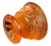 INOOMP Amber Medium Tibetan Water Offering Bowl Glass Buddhist Offering Cup for Home Decor and Ritual Use