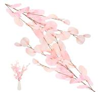 INOOMP Artificial Eucalyptus Leaves Stems Decorative Use Silk Flower 2pcs Fake Eucalyptus Leaf Stems for Festivals and Photography Props Home Decor