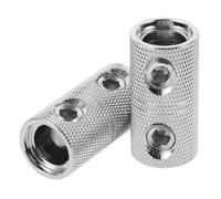 INOOMP Audio Butt Splice Connectors 1/0 Gauge Brass 2 Pcs Wire Terminal Crimp Connectors for Extending and Joining Cut Wires Suitable