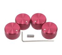 INOOMP Audio Knob Replacement for Bass Guitar Volume Tone Control Metal Rotary Adjuster Knobs for Amplifier Radio Home Studio Use