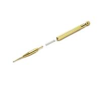 INOOMP Auricular Point Probe for Effective Acupuncture Therapy Round Tip Brass 2pcs for Ear Reflex Area Detection and Massage Sturdy Golden Material Suitable for Home and Fitness Use