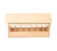 INOOMP Automatic Pigeon Feeder Pigeon Feeding Trough Spill-proof Easy to Clean Wood Multi-slots Design Trough for Home Use Suitable for Small Birds