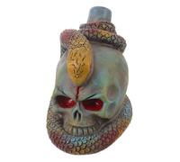 INOOMP Aztec Ghost Whistle, Resin Screaming Human Skull Eerie Party Prop