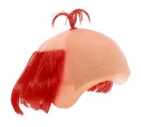 INOOMP Bald Samurai Wig Funny Cosplay Wig for Men Halloween Costume Bald Cap for Adults Party Prop