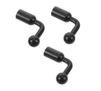 INOOMP Ball Mount Adapter and 1/4 Inch Female Thread 3pcs Aluminum Alloy with 17mm Ball Heavy Duty Black Light Stand Mounting Adapter in Modern for Microphone Stands and LED Lights