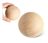 INOOMP Ball Unfinished Solid Wooden Ball Handmade Beige Smooth Surface Not Easy to Deform for Crafts Making and Painting Projects