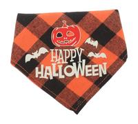 INOOMP Bandana Stylish Orange Halloween, Patterns Glow-in-the-dark and Comfortable for Cotton Polyester Accessory Cat Dog Pet Parties and Taking Pictures