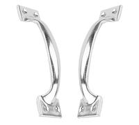 INOOMP Barn Door Handles with Stable and Comfortable Grip 150mm Stainless Steel 2pcs Retro Style Gate Handles Silver Finish for Wardrobe and Garage Doors