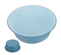 INOOMP Basin Design Plastic Portable Wash and Striking in Blue round Washing White Double Colour Space-saving and Versatile Use for Soaking Face Foot Kitchen Public Facilities