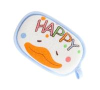 INOOMP Bath Sponge for Newborns, Soft Cotton and Polyester Fiber Material with Anti-Dropping Strap and Hanging Rope, Easy to Dry Bathing Accessory for Gentle Shower and Bath Cleaning