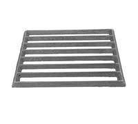 INOOMP Bbq Fire Pit Grill and Exceptional Heat Distribution Rectangular Cast Iron with Uniform Heat Retention Sturdy Black Grill Grate for Outdoor Cooking and Parties