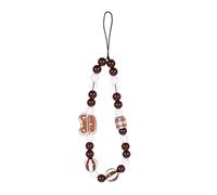 INOOMP Bear Beads Design Material Phone Lanyard with Wearable on Hands Feature and Convenient Installation Coffee Colour for Mobile Phone and Camera for Everyday Use