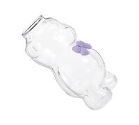 INOOMP Bear Shaped Borosilicate Glass Tumbler, Microwave Safe Mug | Cute Animal Theme, Thermal Shock Resistant, Crystal Look, for Whiskey or Hot Chocolate at Home