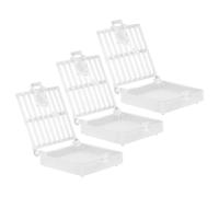 INOOMP Bee Queen Cage Secure Queen Protector 3pcs Beekeeping Equipment for Plastic with Multi-functional Design round Shape and White Bee Rearing Box Outdoor Use for Beekeepers