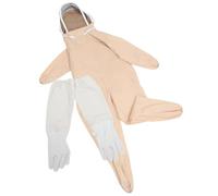 INOOMP Beekeeper Suit One-Piece Protective Outfit with Gloves Xxl Size Breathable Fabric for Men and Women Beekeeping Equipment for Beginners and Professionals Random Color