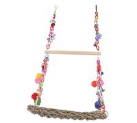INOOMP Bird Cage Hanging Swing Parrot Hammock Double-layer Climbing Bed for Cage Decor Chewing and Exploring Accessory for Parakeets and Small Birds