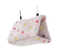INOOMP Bird Nest Parrot Sleeping Nest Warm and Comfortable Hammock Bed Flannel Material 6.29x3.93x3.93in Hammock Design Two Hooks Can Be Hung on The Bed Suitable for Yellow Bird Small