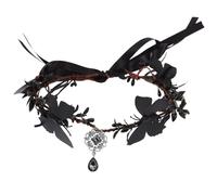 INOOMP Black Butterfly Headband for Women Halloween Goth Party Headpiece with Versatile Design and Comfortable Pvc Acrylic Material Suitable for Casual Day and Festival