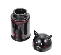 INOOMP Black Ceramic Water Bottle Stand for Hamsters and Guinea Pigs, Lightweight and Easy to Carry Pet Drinking Bottle Holder with Creative Devil Style Design