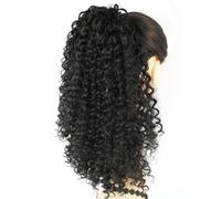 INOOMP Black Curly Ponytail Wig for Women, True-to-life and Ventilative Hair Extension Wig Stylish Design, Natural Looking Long Hairpiece for Cosplay and Costume