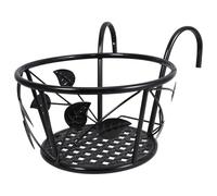 INOOMP Black Iron Hanging Plant Holder Outside Garden with Easy Installation, Decorative Fence Hanging Planter Basket Suitable for Outdoor Balcony Use