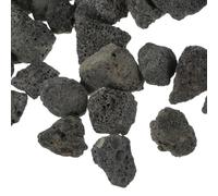 INOOMP Black Volcanic Rock Aromatherapy Stone 2-3cm Natural Aquarium Decorative Rock 500g Pack for Fish Tank Landscaping and Planter Decoration