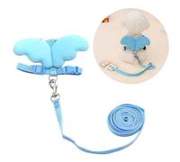 INOOMP Blue Dog Vest Harness Set for Comfortable Wearing Experience with Angel Design, Lightweight Polyester Material for Easy Control and Outdoor Traction Small Pet Supplies