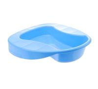 INOOMP Blue Plastic Elder Bed Pan for Nursing Homes and Hospital Use, Sturdy Bedpans for Bedridden Persons, Lightweight and Easy to Clean