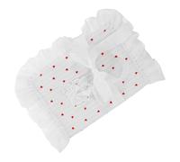 INOOMP Book Cover Book Protector Sleeve Cloth Lace Heart Pattern White Elegant Design