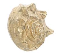 INOOMP Brass Drawer Knob Ammonite Decorative Cabinet Pull, Golden, Antique Vintage Retro Brass, Simple Installation, for Bedrooms and Studies