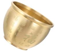 INOOMP Brass Fortune Bowl, Feng Shui Treasure Basin, Toad Design, 3x2 | Fortune Bowl, Feng Shui Ornament for Home Office, Attracting Wealth and Prosperity, Engraved with Money Toad at the Bottom