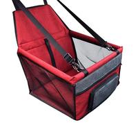 INOOMP Breathable Pet Dog Seat Cover for Vehicle with Adjustable Straps Reinforced Band and Safety Ring for Secure Harness Attachment Easy to Install for Cars and Trucks