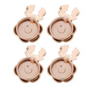 INOOMP Button Covers Gold Rose Metal 4Pcs Detachable Clip-On Wraps for Jackets and Uniforms 11.5Mm Inner Diameter Quick Press Attachment for Sewing Crafts