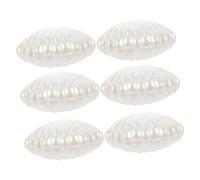 INOOMP Candy Boxes Seashell 6Pcs Iridescent Plastic Holders for Wedding Birthday Party Favour and Jewelry Storage