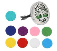 INOOMP Car Aromatherapy Diffuser Vent Clip Made of Stainless Steel with Natural Pattern Hollow out Design, Multipurpose Air Freshener for Car and Wardrobe, Random Color Assorted style