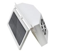 INOOMP Car Solar Powered Exhaust Fan for Auto Cooling and Ventilation, Abs Material, 1200mah Capacity, Easy Installation, Energy Conservation Car Window Fan for Efficient Air Circulation