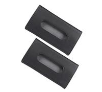 INOOMP Car Tissue Holder Sun Visor Napkin Box 2pcs Pu Leather Clip-on Universal Hanging Dispenser for Car Interior Sun Visor Use Black