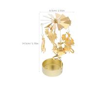INOOMP Carousel Rotating Candle Holder: Rotating Candlestick With Dragon - Metal Carousel Tealight Holder Romantic Candlestick Holiday Centerpiece
