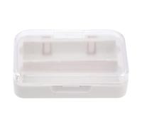 INOOMP Case Lipstick Cover, Organizer Dustproof Makeup and Pp White with Portable Storage Box Mirror with Separate Design for Cosmetic Storage and Desktop Use