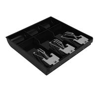 INOOMP Cash Register Tray Money Tray with Coin Compartments and Bill Compartments Sturdy Plastic and Metal Clip Design for Storing Cash in Restaurants and Supermarkets
