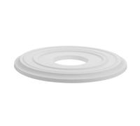 INOOMP Ceiling Medallion for Light Fixtures, 12.4" OD X 3.74" ID | White Chandelier Ring, PU Traditional Fan Medallion, Antique Lamp Hole Cover Plate, Decorative Disc Ring