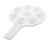 INOOMP Ceramic Escargot Dish with 8 Cavities, Microwave and Oven Safe | Classic French Escargot Baking Plate, Even Heating, Easy to Clean, Idea Lfor Baked Appetizers, Seafood, Oven-to-Table Serving